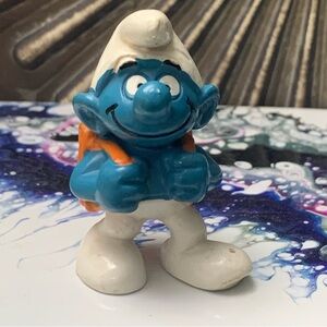 Vintage Pupil Student Smurf Figurine Peyo